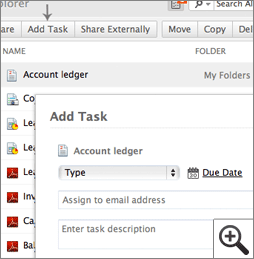 Adding a task and sharing