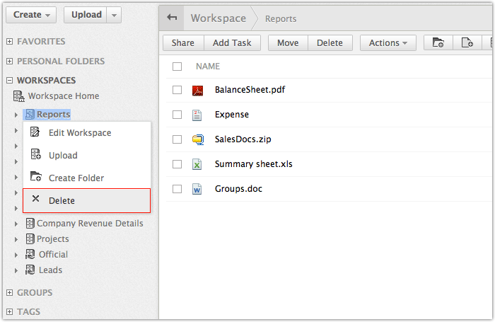 tos workspace manager
