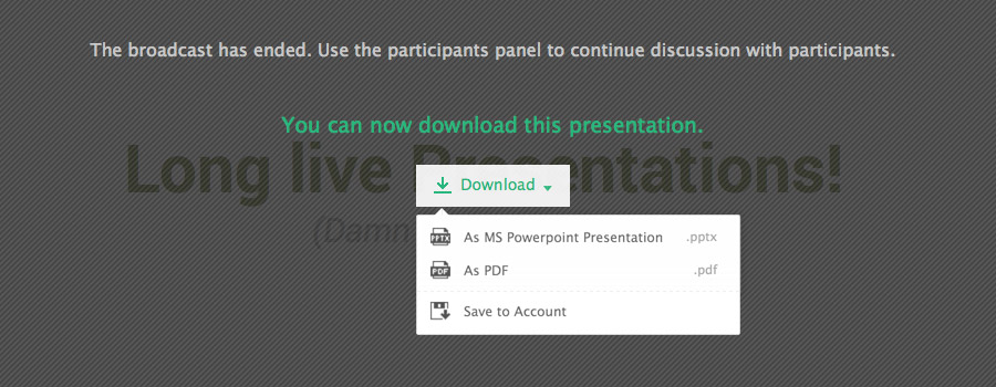 Download and save your presentation