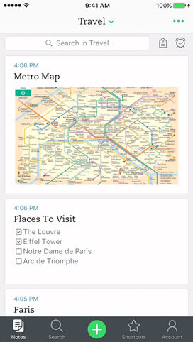 evernote-手机屏幕